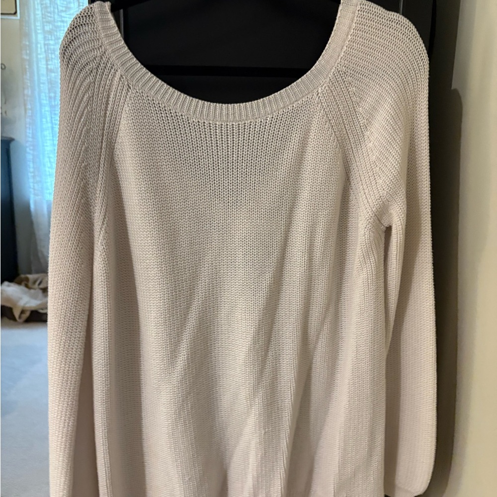 Mono B Soft Cream Crew Neck Sweater